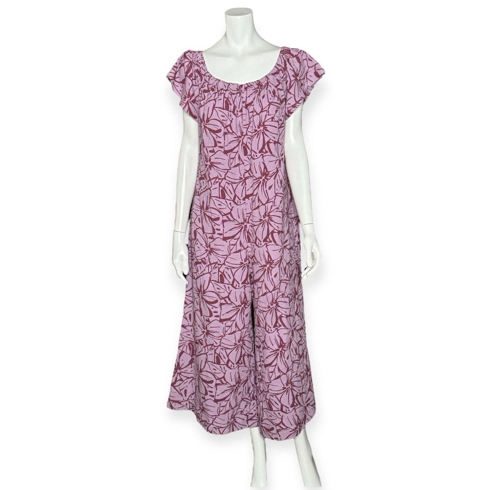 Madewell Floral Ruffle Jumpsuit